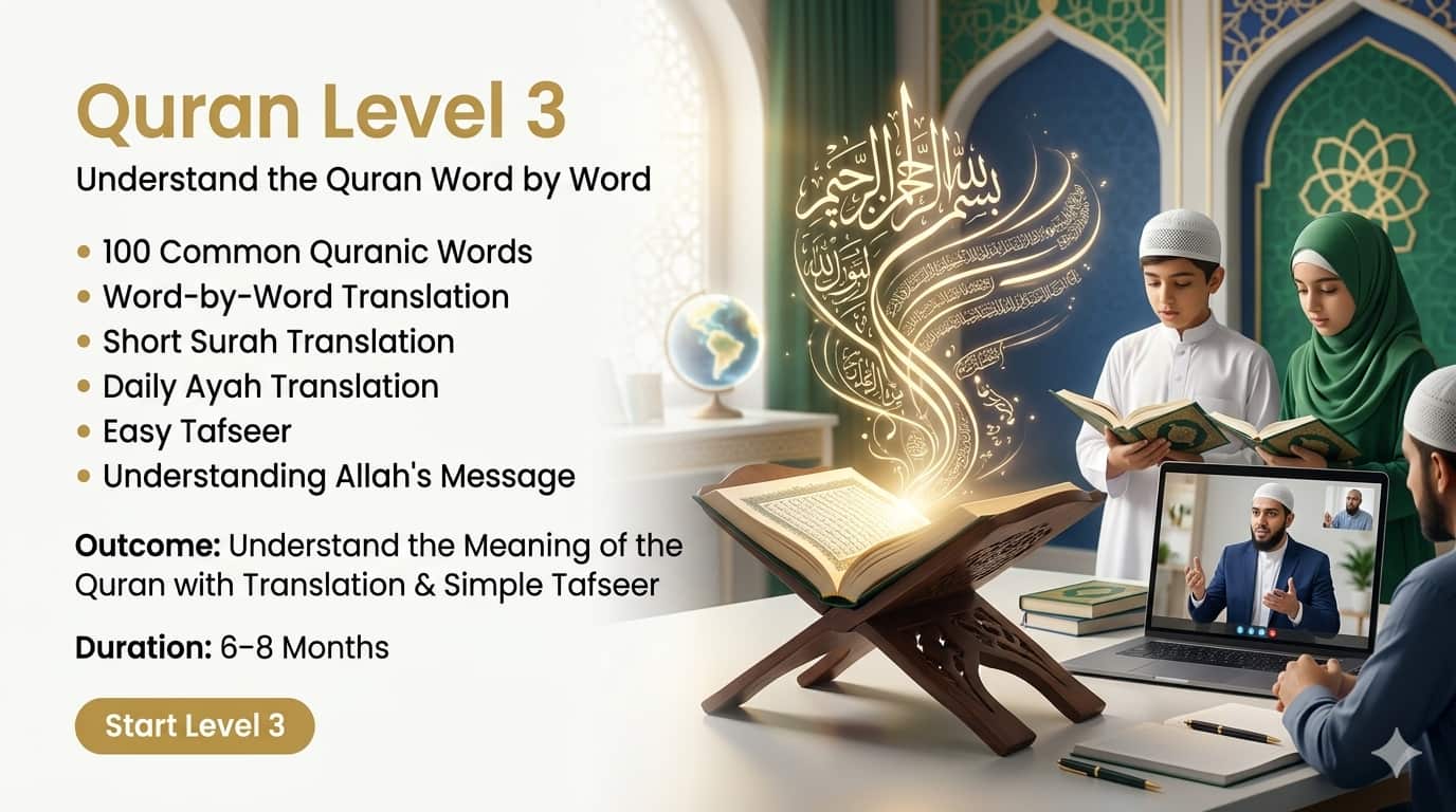 Level 3 - Understand the Quran Word by Word